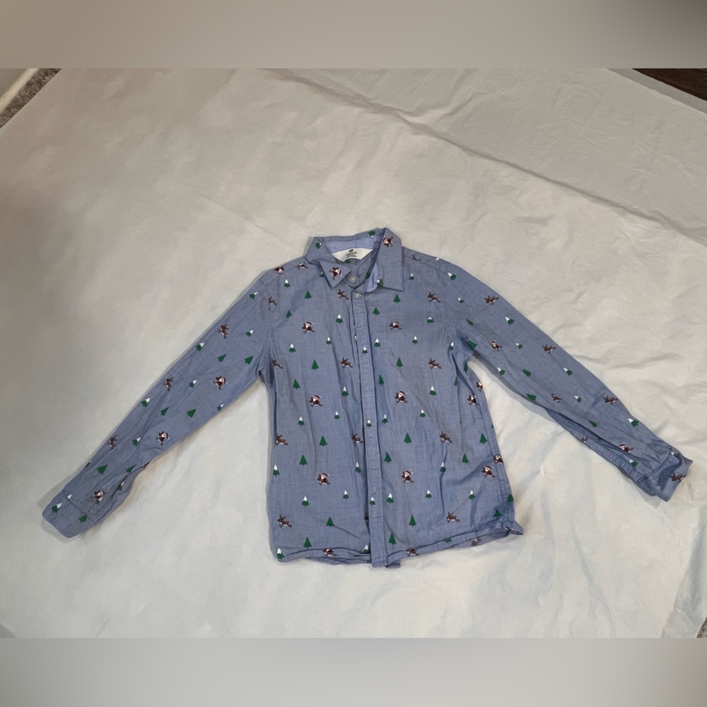 H&M Kids Blue Shirt with Fun Patterns